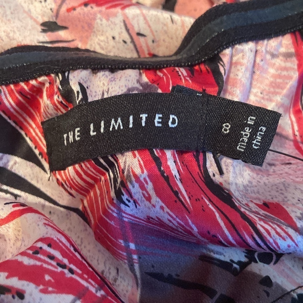 NWT The Limited Halter Dress Geometric Print Black Pink 8 - Picture 7 of 9
